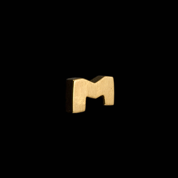 Χρυσό ή Λευκόχρυσο 18Κ Μονόγραμμα Mu