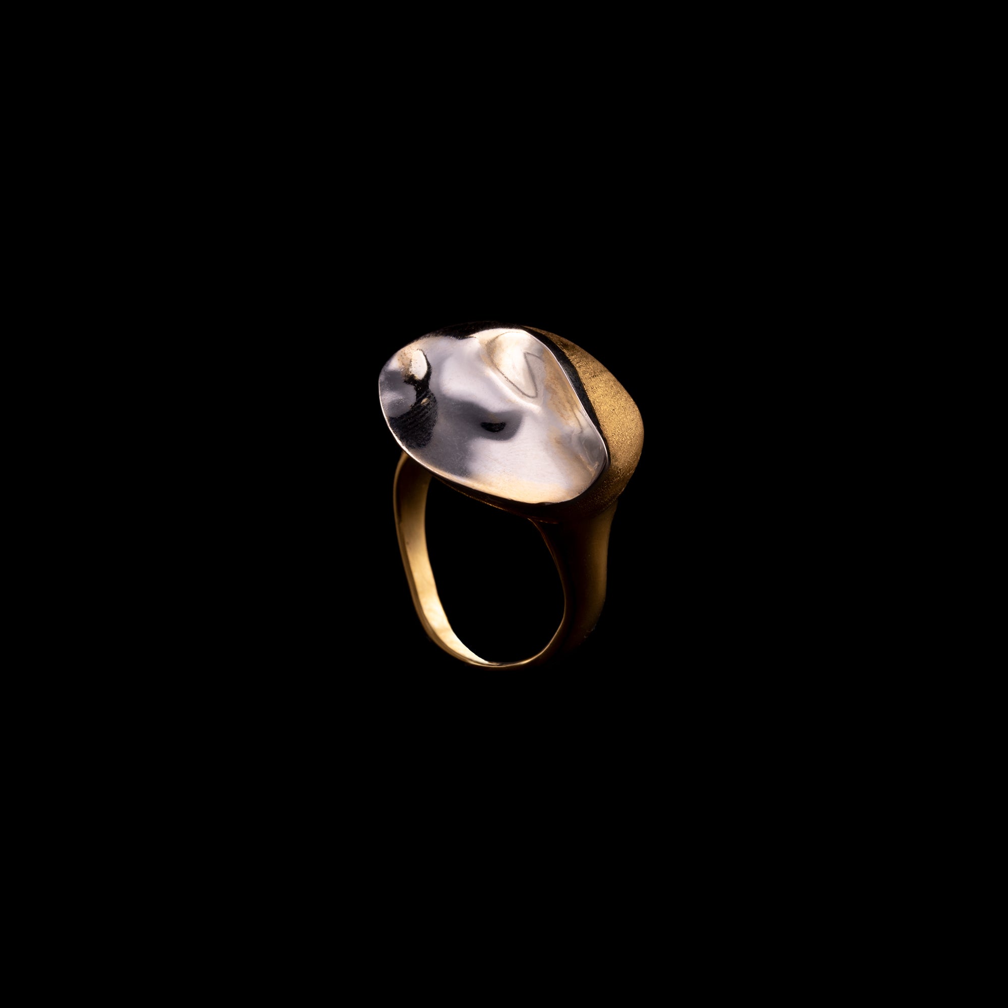 Χρυσό και Λευκόχρυσο Δαχτυλίδι 18Κ Pebble Extravaganza Ring