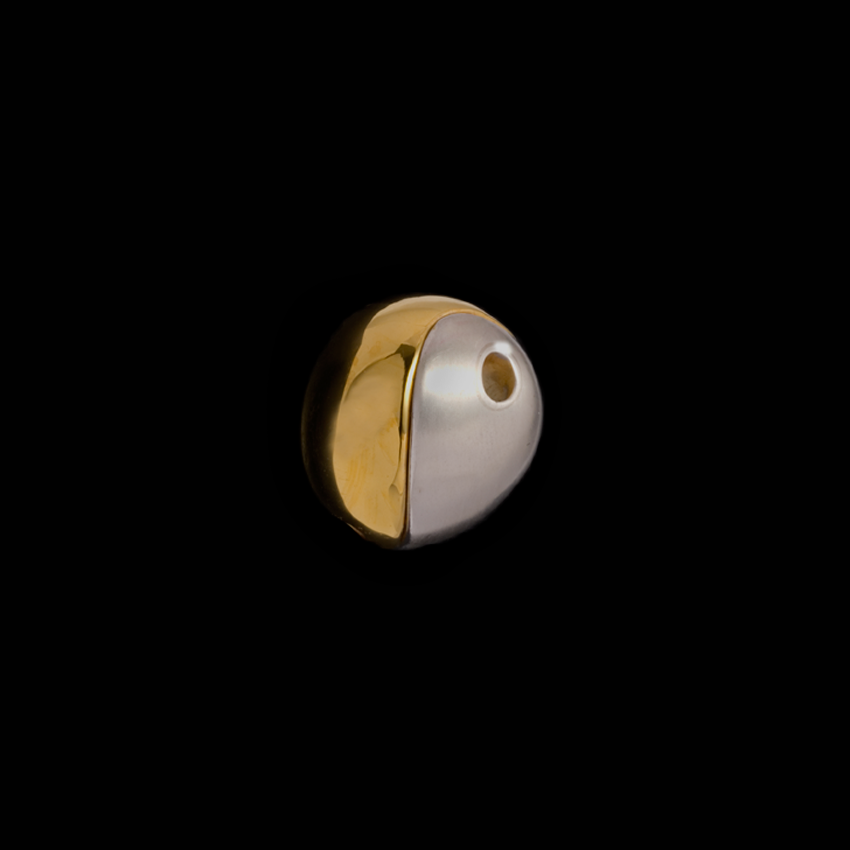 Ασημένιο 925 και Χρυσό 18Κ μενταγιόν Yin Yang Pendant